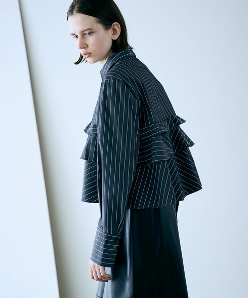 layered raffle blouse